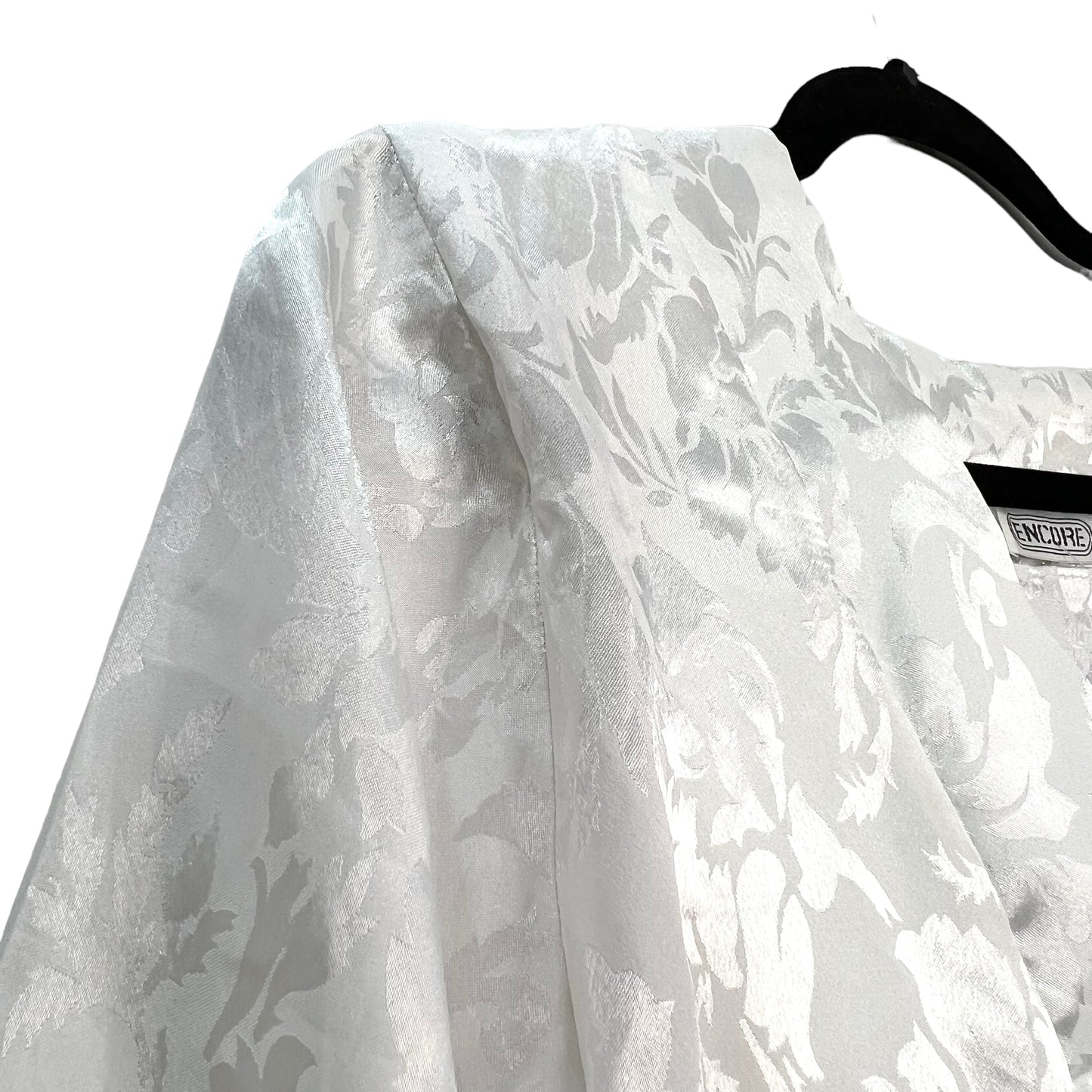 Robe mi-longue vintage plissée en accordéon à fleurs blanches Encore
